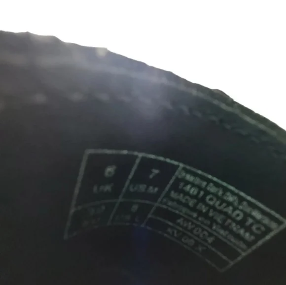 Dr.Martens 1461 Quad Platform Distressed Patent Leather Oxfords  Wms USM 7 USL 8 - Picture 9 of 11